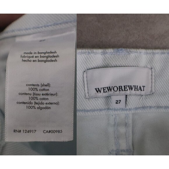 WeWoreWhat Size 27 Super Bleached Kick Flare Wide Leg High Rise Denim NEW Jeans - Picture 15 of 17